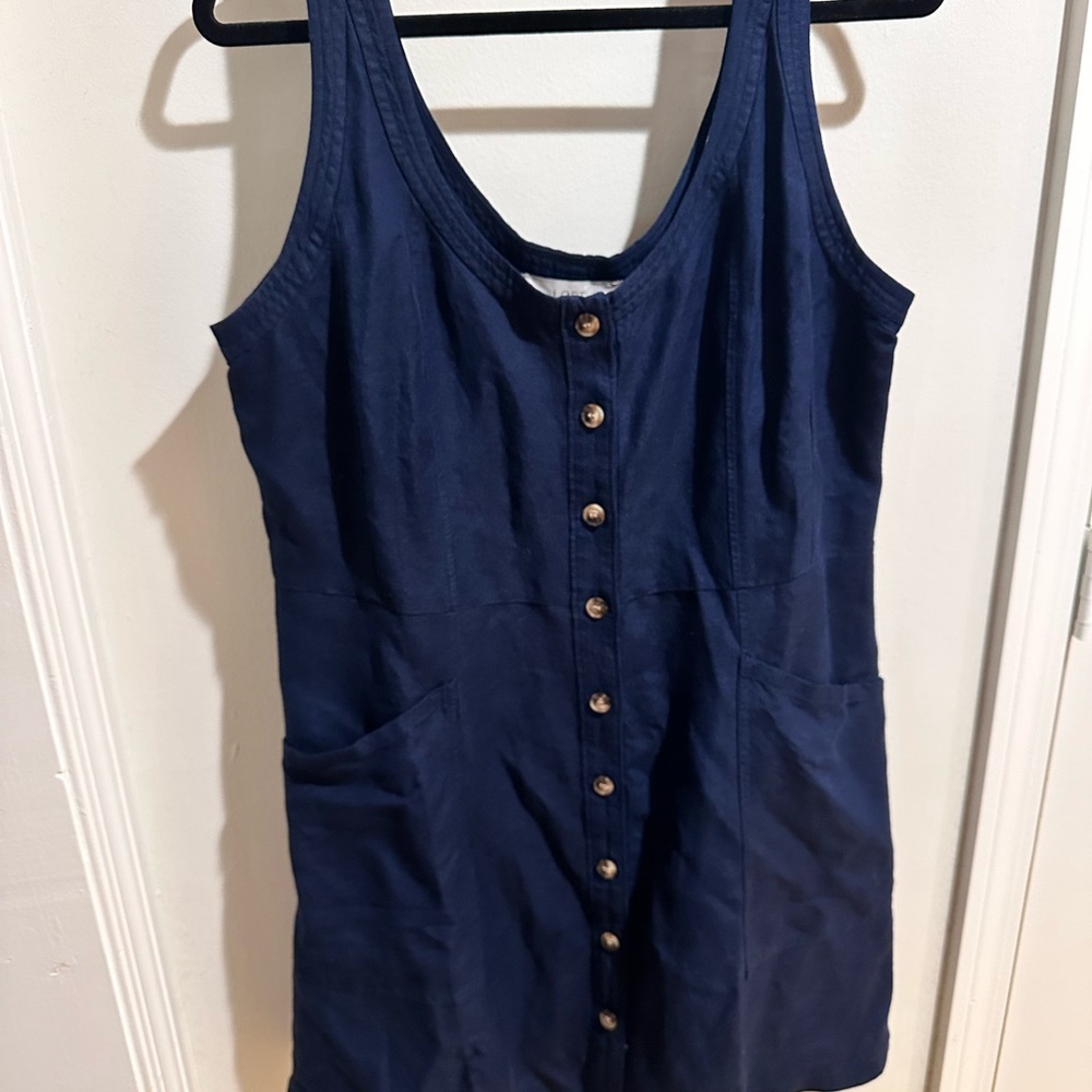 Loft Midnight Blue Button-Down Top - image 4